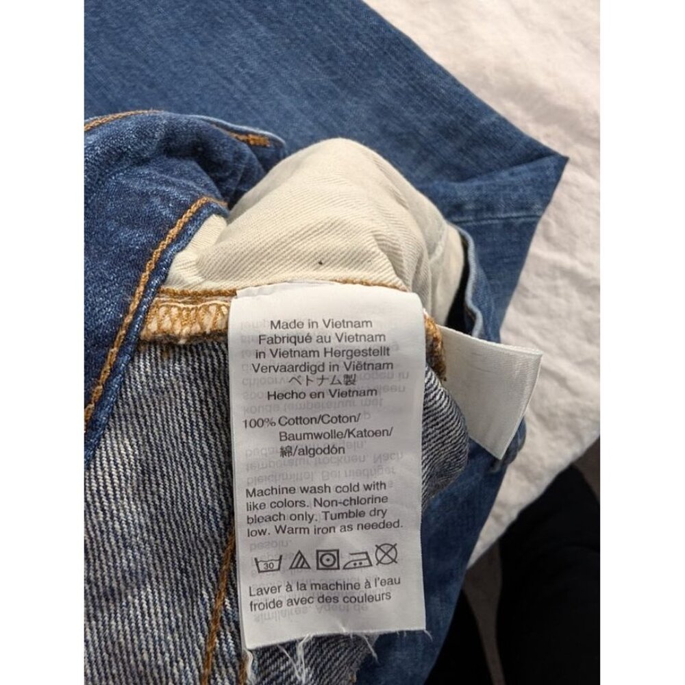 Madewell women's W31 L 32 slim dark wash denim jeans 100% cotton mid rise O9 - Picture 9 of 10